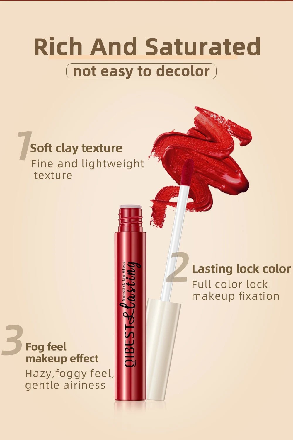 Rouge à lèvres liquide mat velours – Imperméable, longue durée - FoytiShop