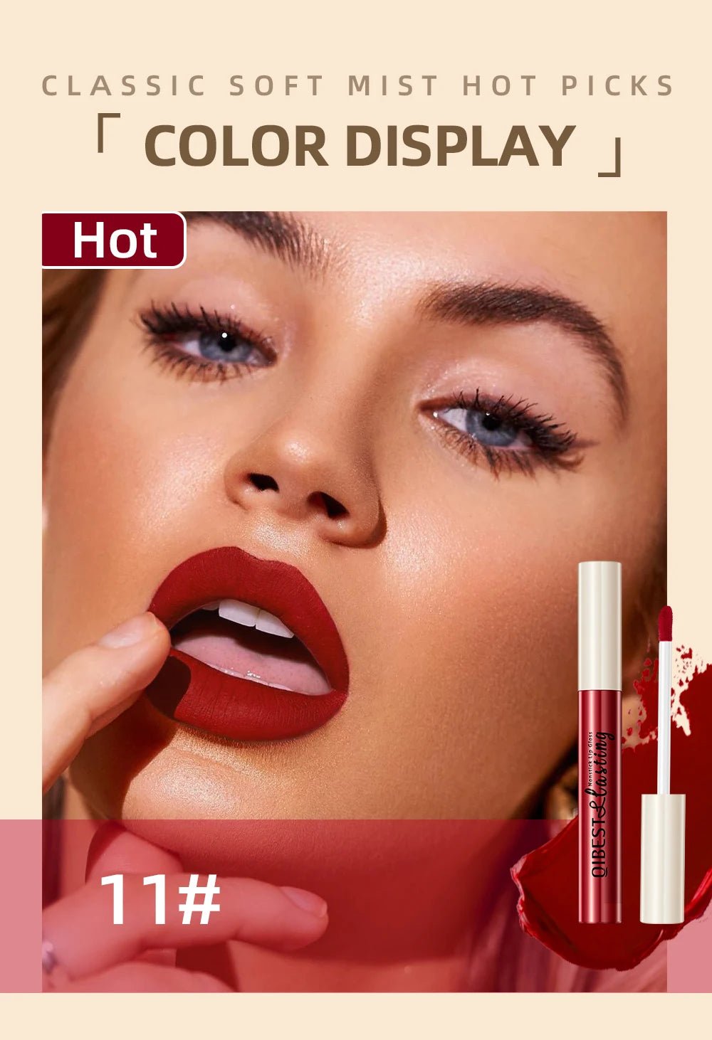 Rouge à lèvres liquide mat velours – Imperméable, longue durée - FoytiShop