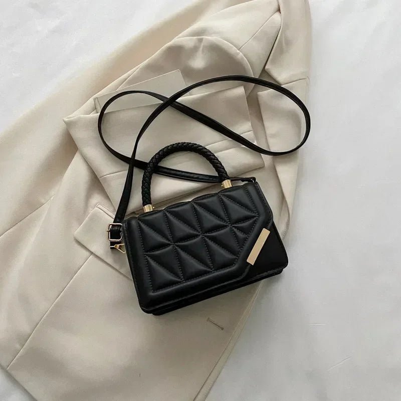 Sac À Main Carré À Carreaux Noir - Cuir PU Styliste Élégant Femme - FoytiShop