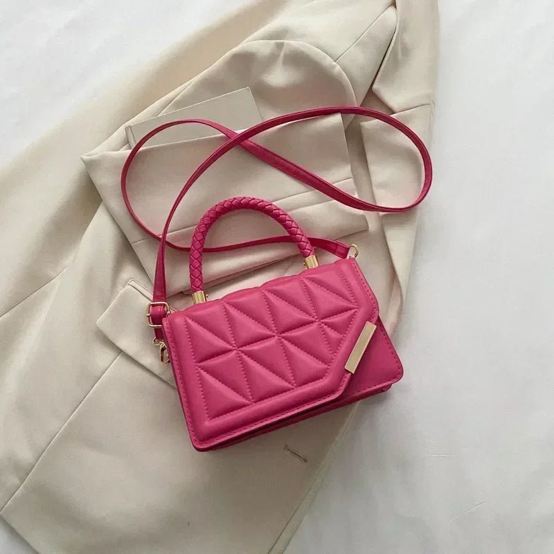 Sac À Main Carré À Carreaux Noir - Cuir PU Styliste Élégant Femme - FoytiShop