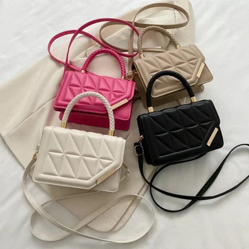Sac À Main Carré À Carreaux Noir - Cuir PU Styliste Élégant Femme - FoytiShop
