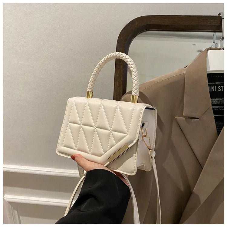 Sac À Main Carré À Carreaux Noir - Cuir PU Styliste Élégant Femme - FoytiShop