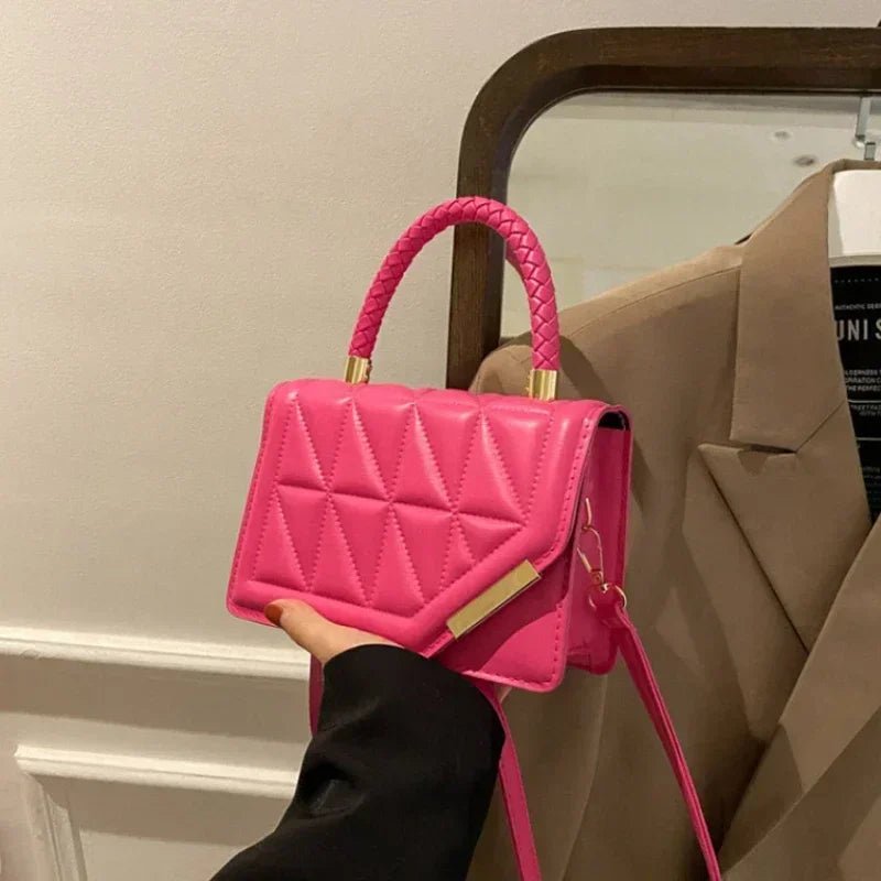 Sac À Main Carré À Carreaux Noir - Cuir PU Styliste Élégant Femme - FoytiShop