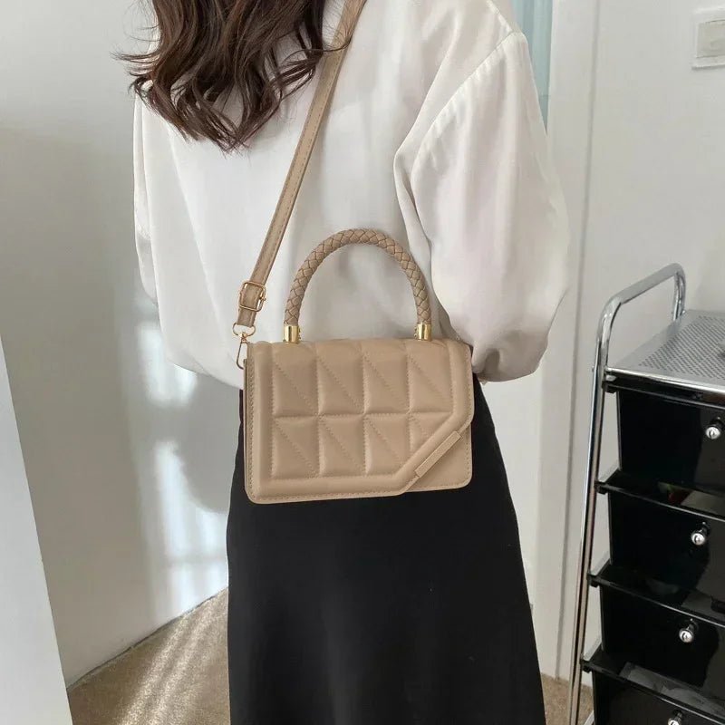 Sac À Main Carré À Carreaux Noir - Cuir PU Styliste Élégant Femme - FoytiShop