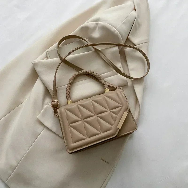 Sac À Main Carré À Carreaux Noir - Cuir PU Styliste Élégant Femme - FoytiShop