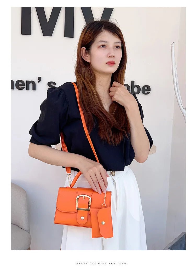 Sac À Main Carré Cuir PU - Bandoulière Quotidien Voyage Femme - FoytiShop