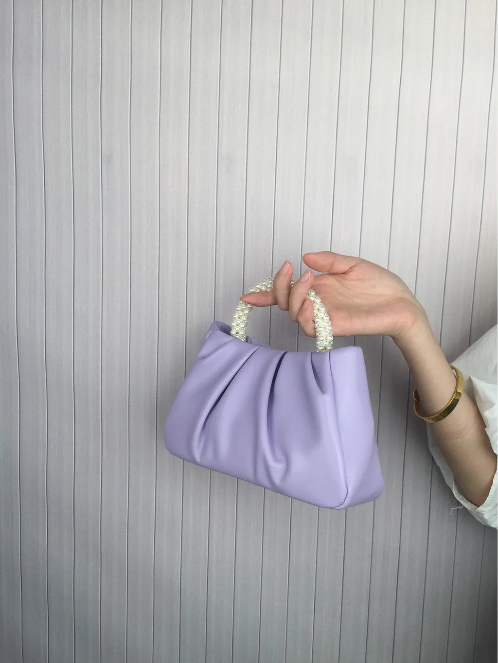Sac À Main Carré Poignée Perles - Clutch Élégant Femme - FoytiShop