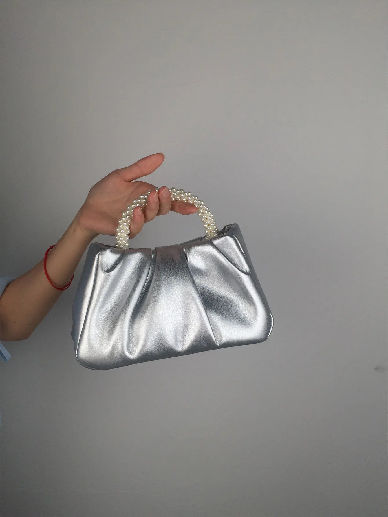 Sac À Main Carré Poignée Perles - Clutch Élégant Femme - FoytiShop