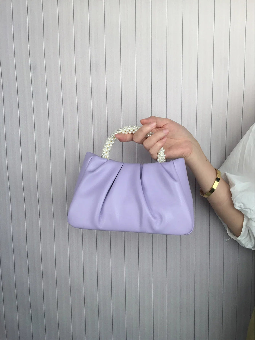 Sac À Main Carré Poignée Perles - Clutch Élégant Femme - FoytiShop
