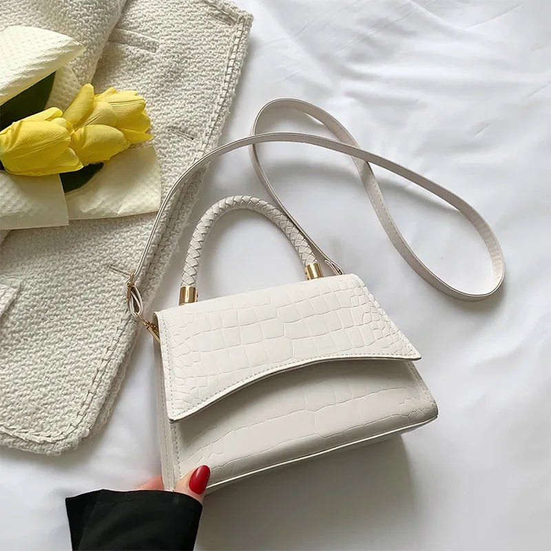 Sac À Main Cuir PU Poignée Supérieure - Motif Luxe Bandoulière Femme - FoytiShop