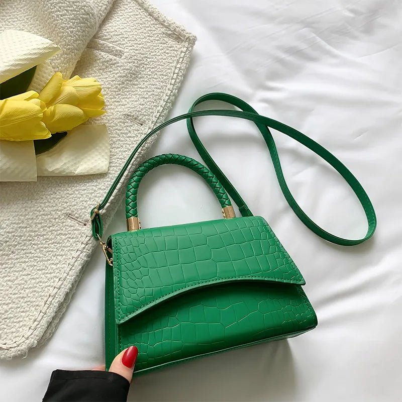 Sac À Main Cuir PU Poignée Supérieure - Motif Luxe Bandoulière Femme - FoytiShop
