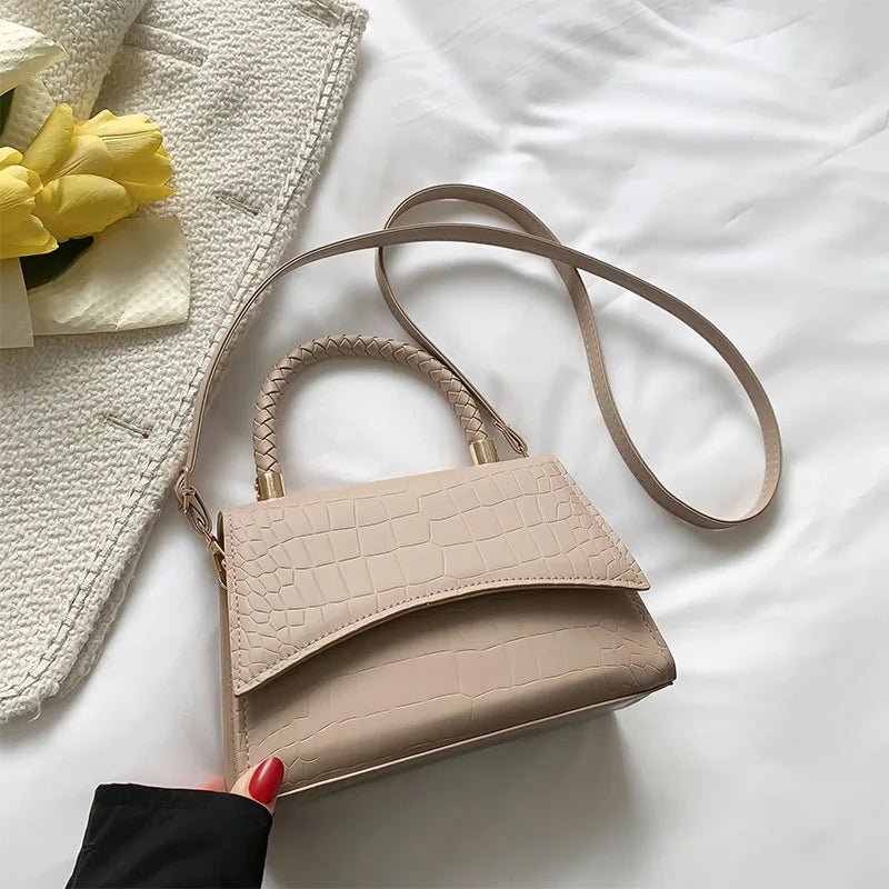 Sac À Main Cuir PU Poignée Supérieure - Motif Luxe Bandoulière Femme - FoytiShop