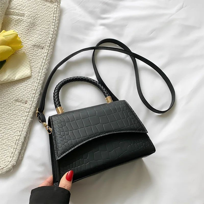 Sac À Main Cuir PU Poignée Supérieure - Motif Luxe Bandoulière Femme - FoytiShop