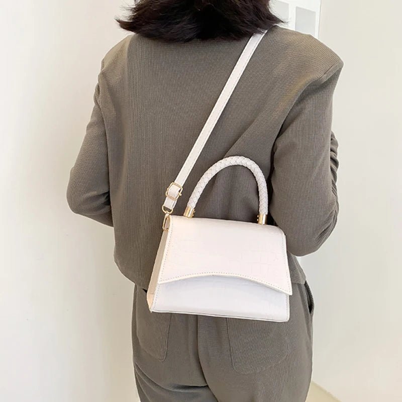 Sac À Main Cuir PU Poignée Supérieure - Motif Luxe Bandoulière Femme - FoytiShop