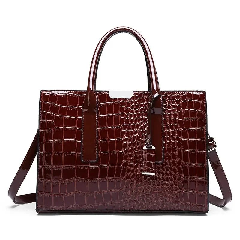 Sac À Main Luxe Motif Crocodile Grande Capacité - Fourre - Tout Cuir Femme - FoytiShop