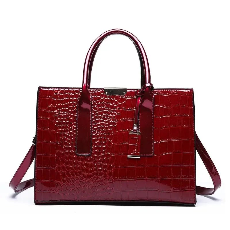 Sac À Main Luxe Motif Crocodile Grande Capacité - Fourre - Tout Cuir Femme - FoytiShop