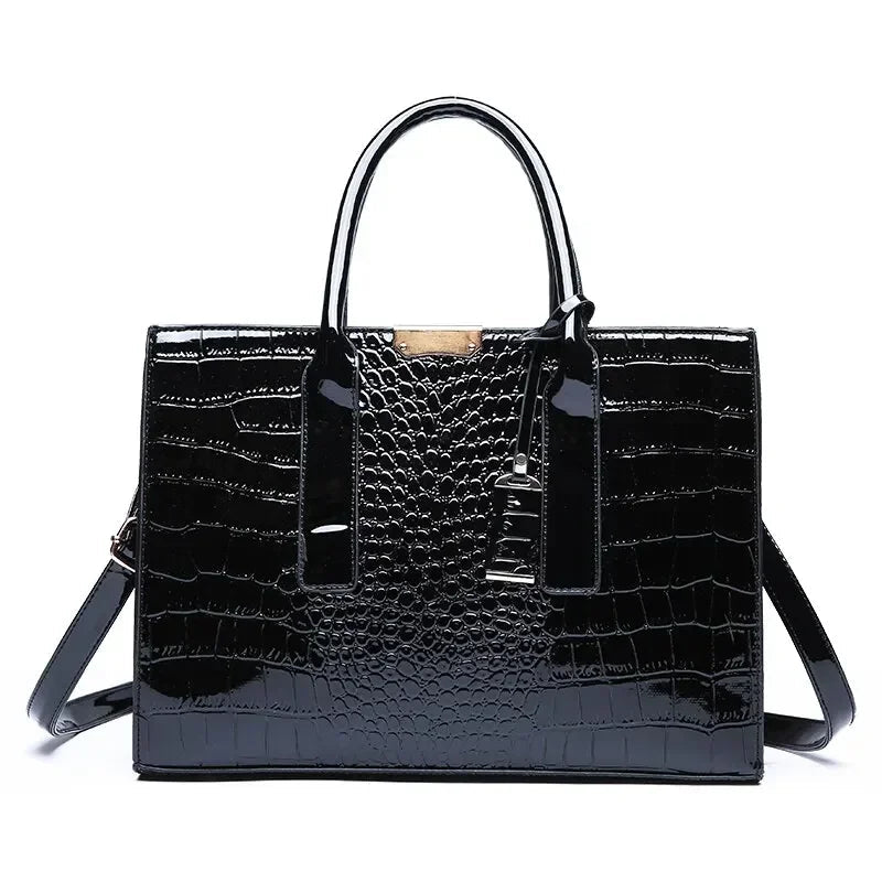 Sac À Main Luxe Motif Crocodile Grande Capacité - Fourre - Tout Cuir Femme - FoytiShop