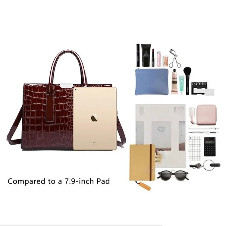 Sac À Main Luxe Motif Crocodile Grande Capacité - Fourre - Tout Cuir Femme - FoytiShop