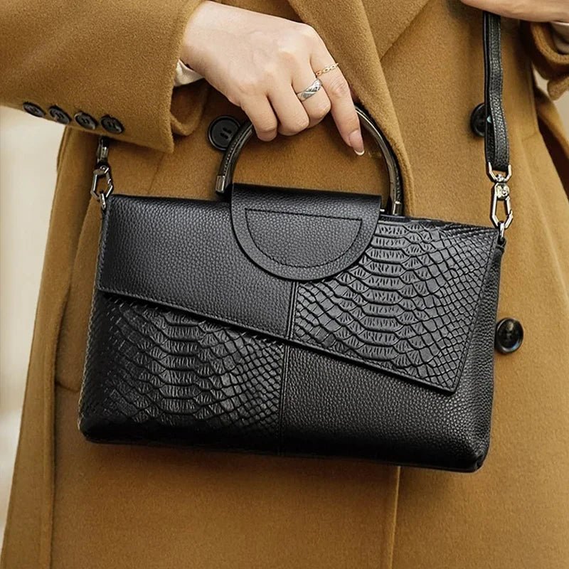 Sac À Main Motif Alligator Cuir PU - Pochette Soirée Décontractée Femme - FoytiShop