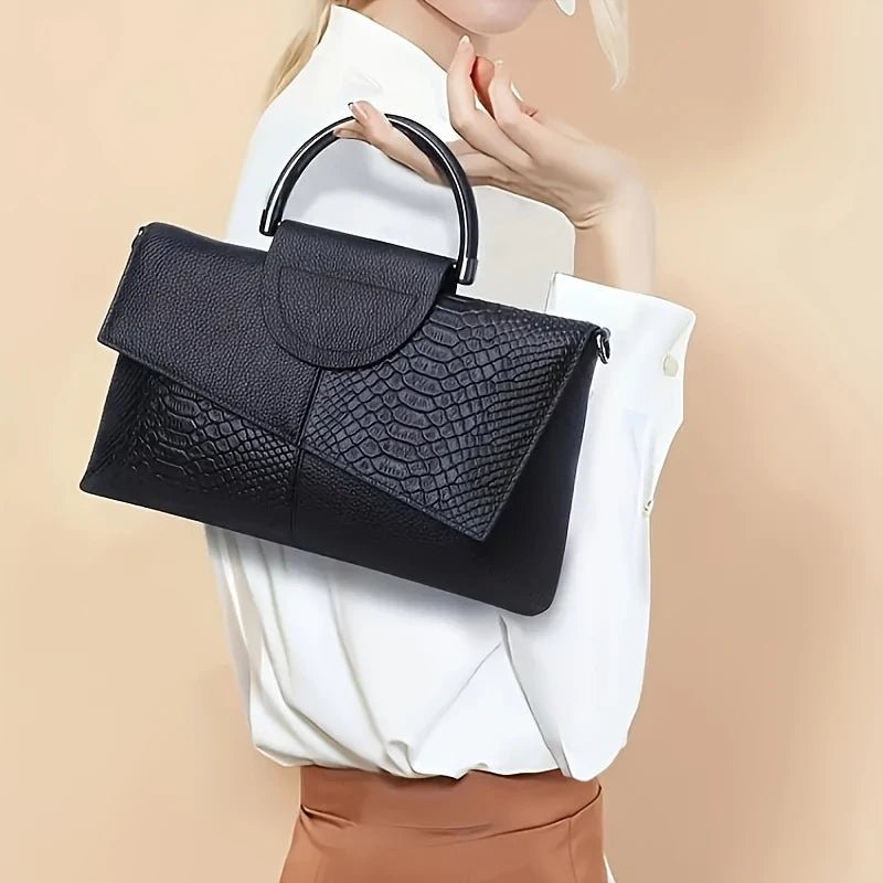 Sac À Main Motif Alligator Cuir PU - Pochette Soirée Décontractée Femme - FoytiShop