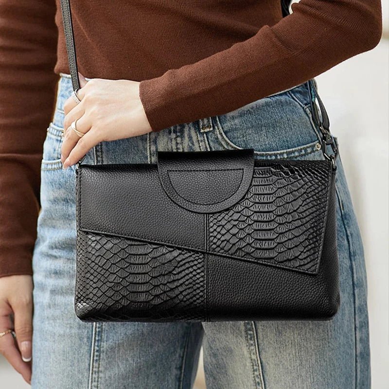 Sac À Main Motif Alligator Cuir PU - Pochette Soirée Décontractée Femme - FoytiShop