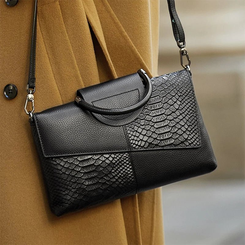 Sac À Main Motif Alligator Cuir PU - Pochette Soirée Décontractée Femme - FoytiShop