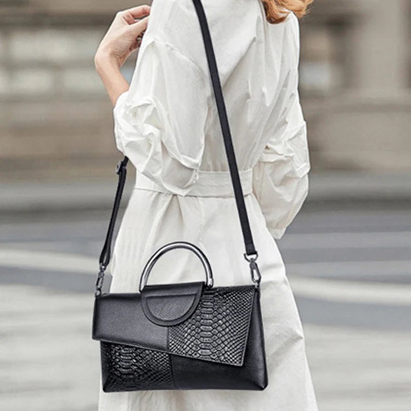Sac À Main Motif Alligator Cuir PU - Pochette Soirée Décontractée Femme - FoytiShop