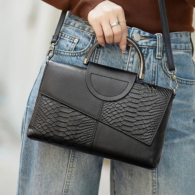 Sac À Main Motif Alligator Cuir PU - Pochette Soirée Décontractée Femme - FoytiShop