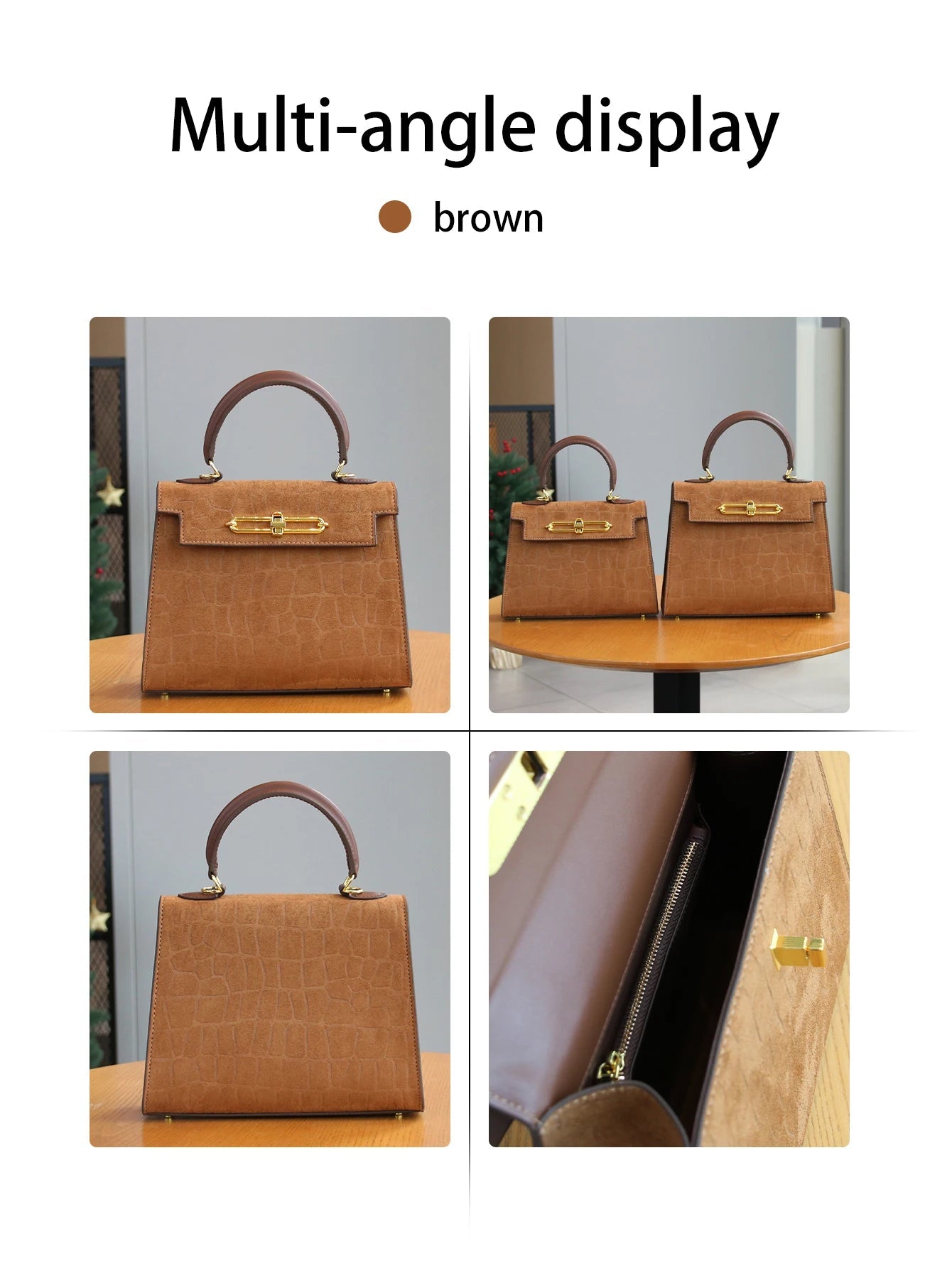 Sac à main motif crocodile givré haut de gamme mode dames - FoytiShop