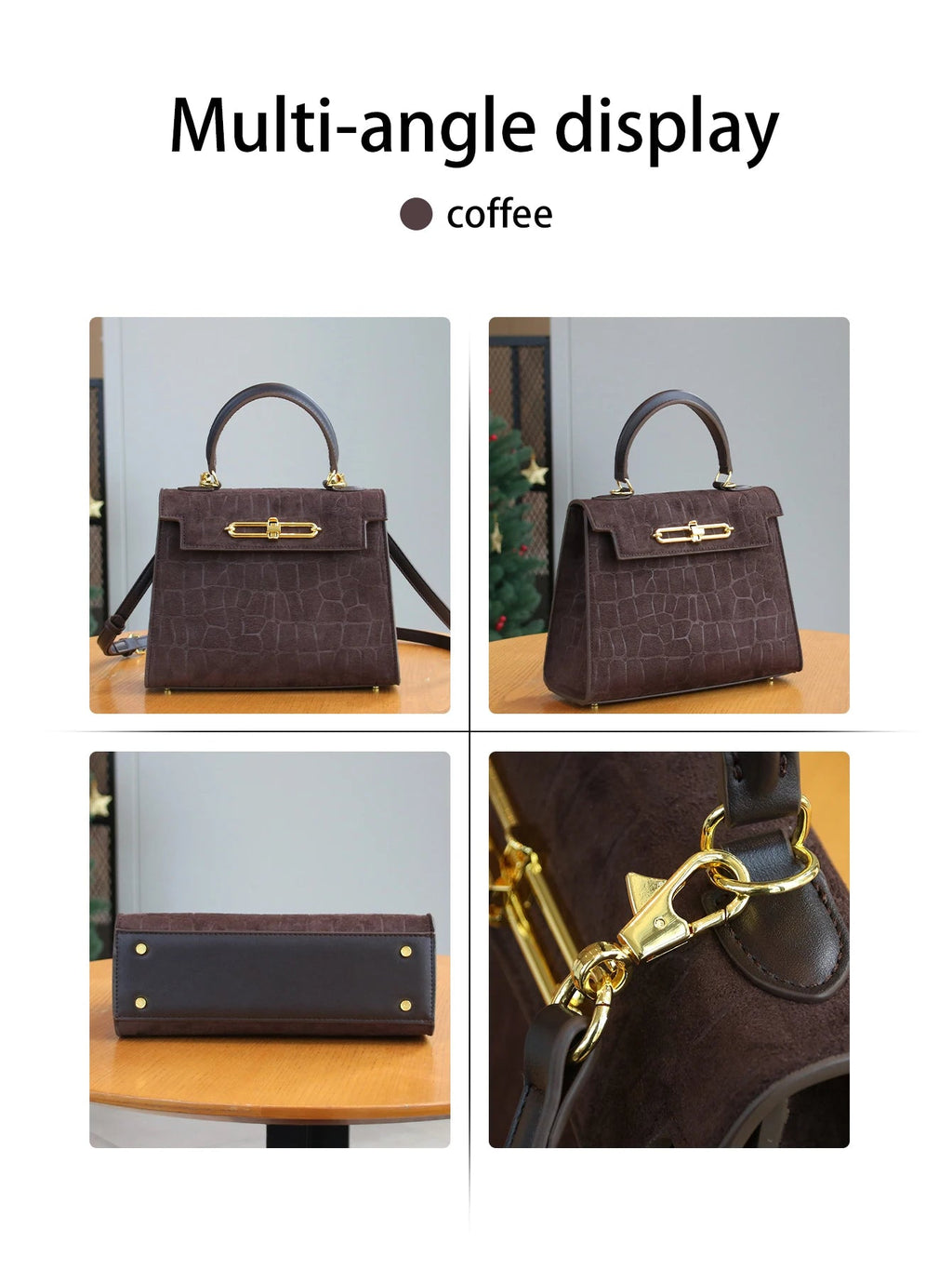 Sac à main motif crocodile givré haut de gamme mode dames - FoytiShop