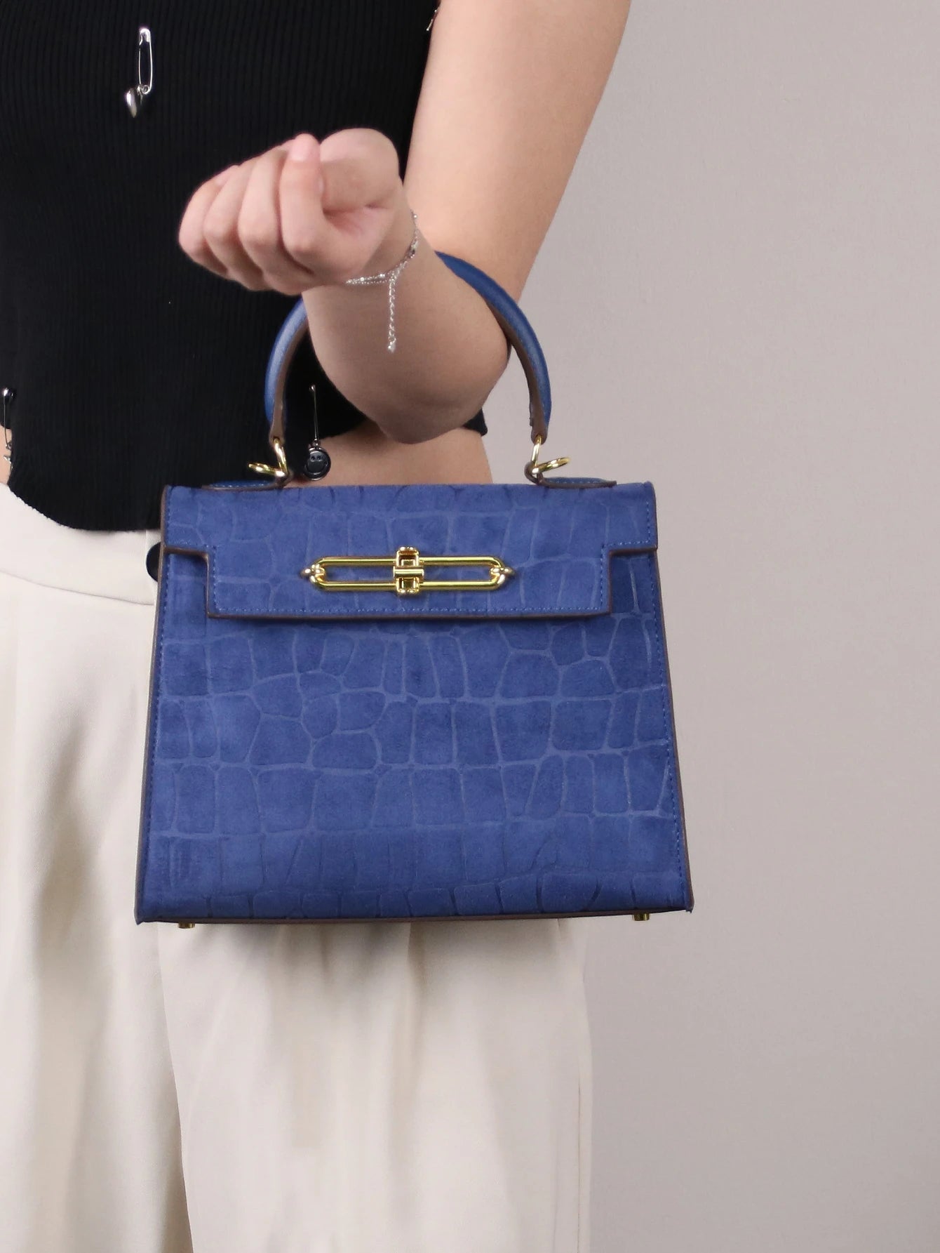 Sac à main motif crocodile givré haut de gamme mode dames - FoytiShop