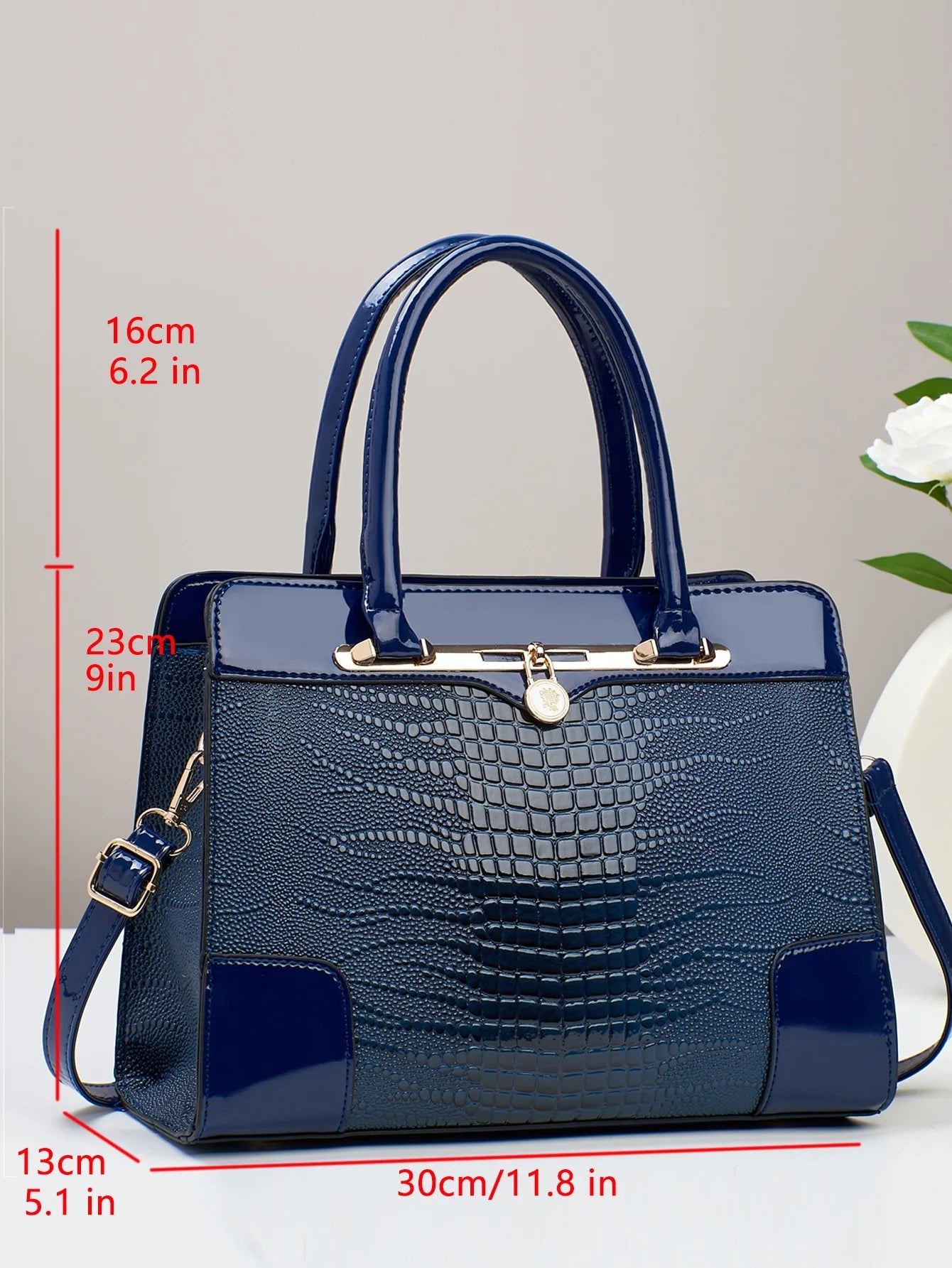 Sac à main motif Crocodile, sac à bandoulière de grande capacité pour femmes - FoytiShop