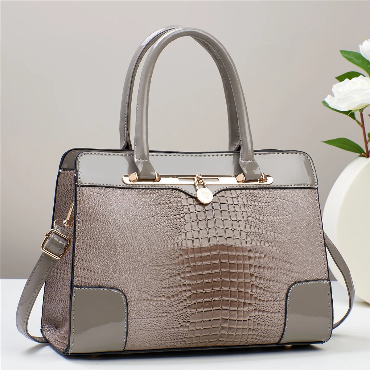 Sac à main motif Crocodile, sac à bandoulière de grande capacité pour femmes - FoytiShop