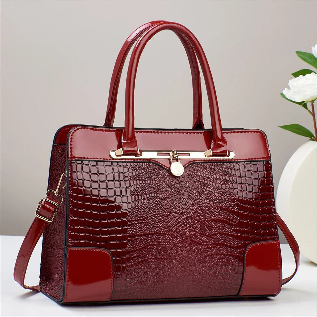Sac à main motif Crocodile, sac à bandoulière de grande capacité pour femmes - FoytiShop
