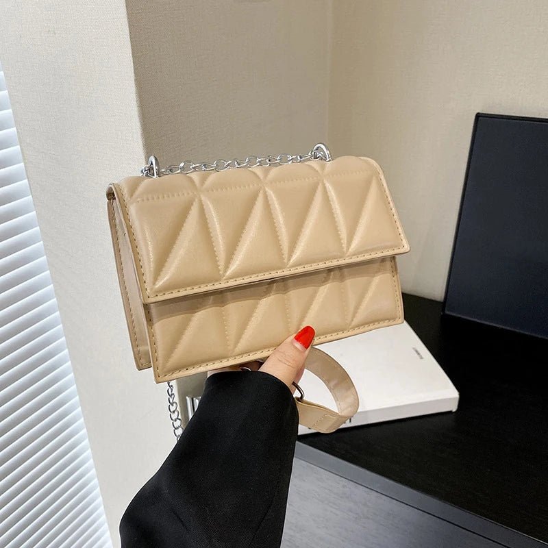 Sac À Main Styliste Cuir PU Poignée Chaîne - Bandoulière Élégante Femme - FoytiShop