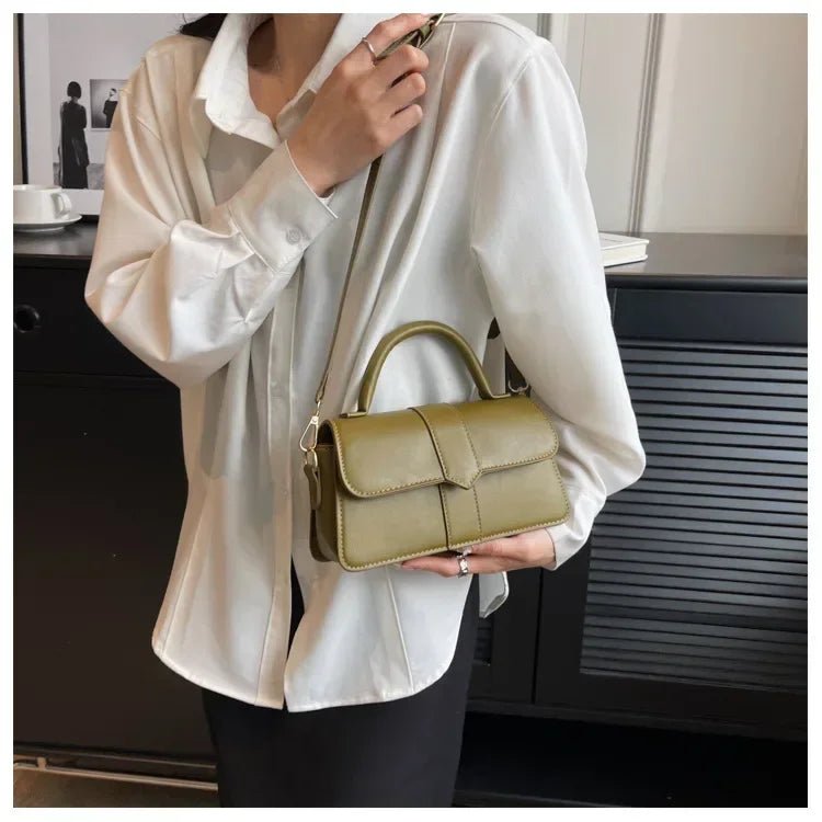 Sac Bandoulière Vintage Carré Cuir PU - Sacoche Sous Les Bras Femme - FoytiShop