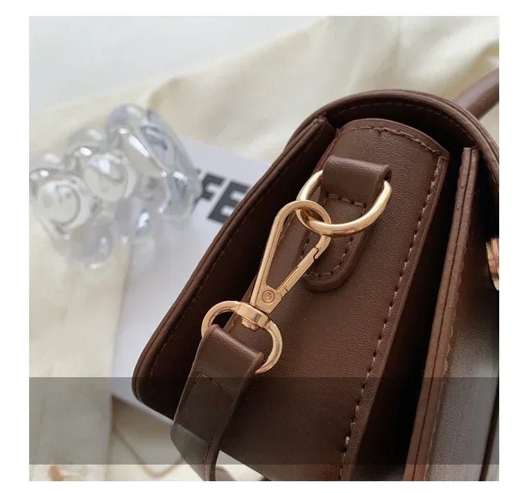 Sac Bandoulière Vintage Carré Cuir PU - Sacoche Sous Les Bras Femme - FoytiShop