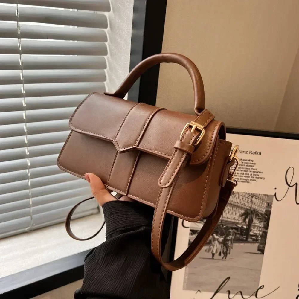 Sac Bandoulière Vintage Carré Cuir PU - Sacoche Sous Les Bras Femme - FoytiShop