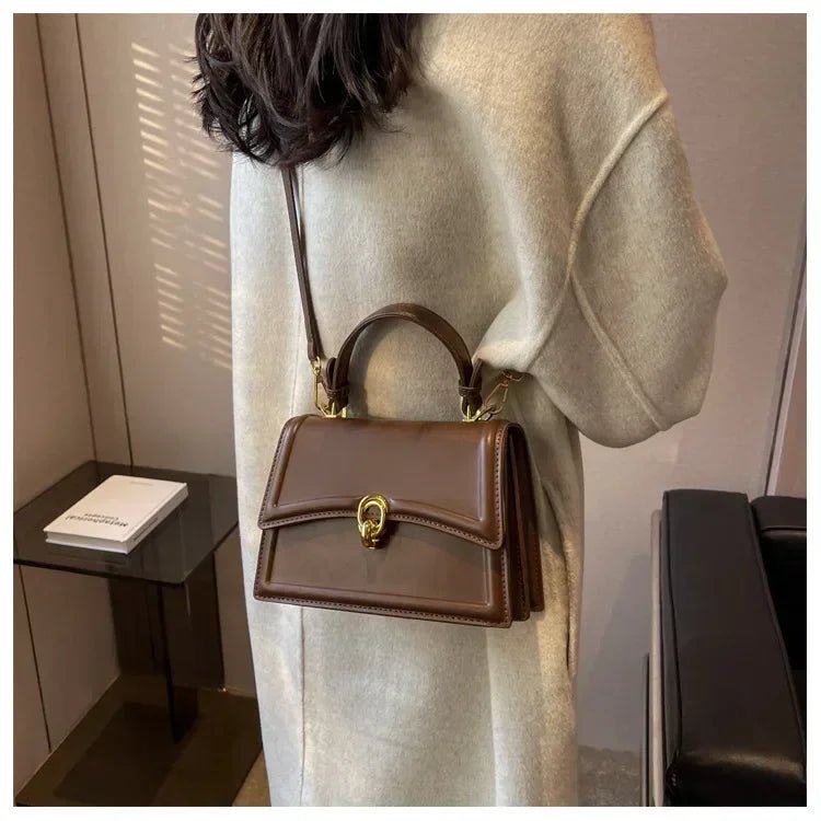 Sac Bandoulière Vintage Carré Cuir PU - Sacoche Sous Les Bras Femme - FoytiShop