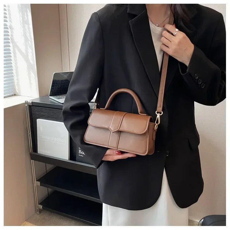 Sac Bandoulière Vintage Carré Cuir PU - Sacoche Sous Les Bras Femme - FoytiShop