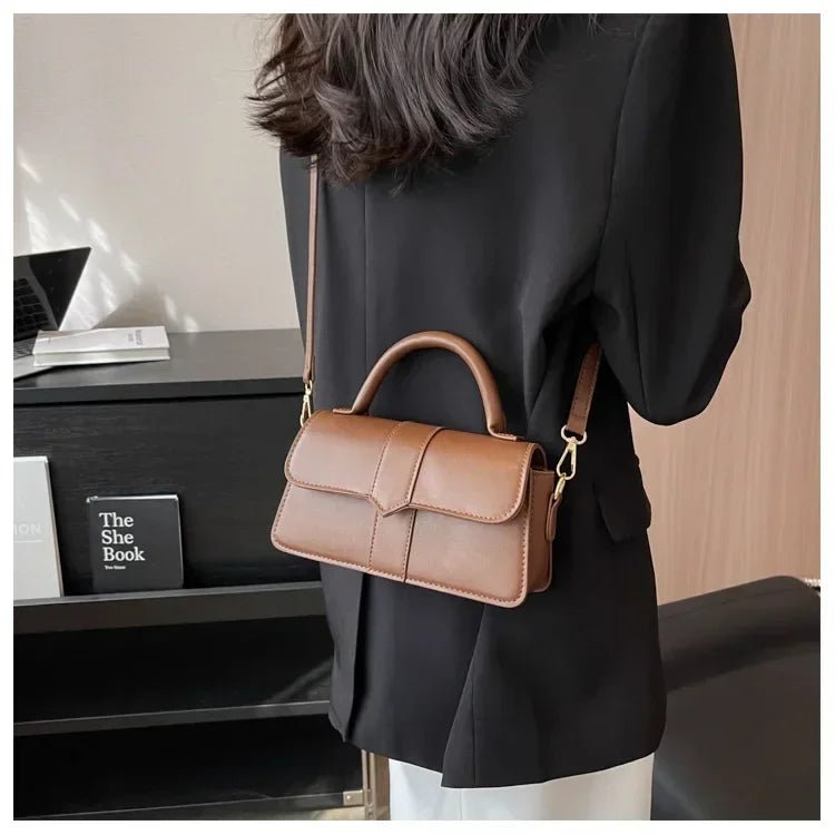 Sac Bandoulière Vintage Carré Cuir PU - Sacoche Sous Les Bras Femme - FoytiShop