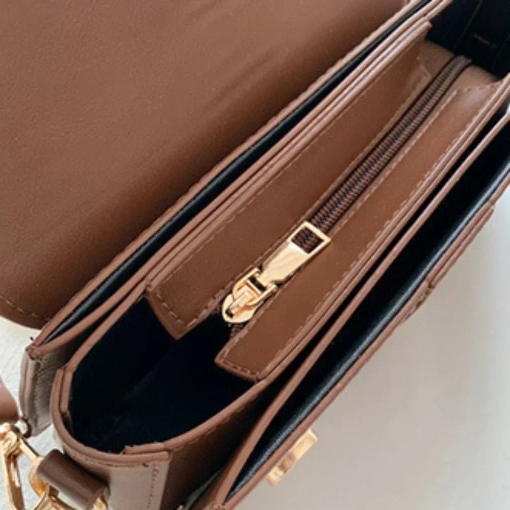 Sac Bandoulière Vintage Carré Cuir PU - Sacoche Sous Les Bras Femme - FoytiShop
