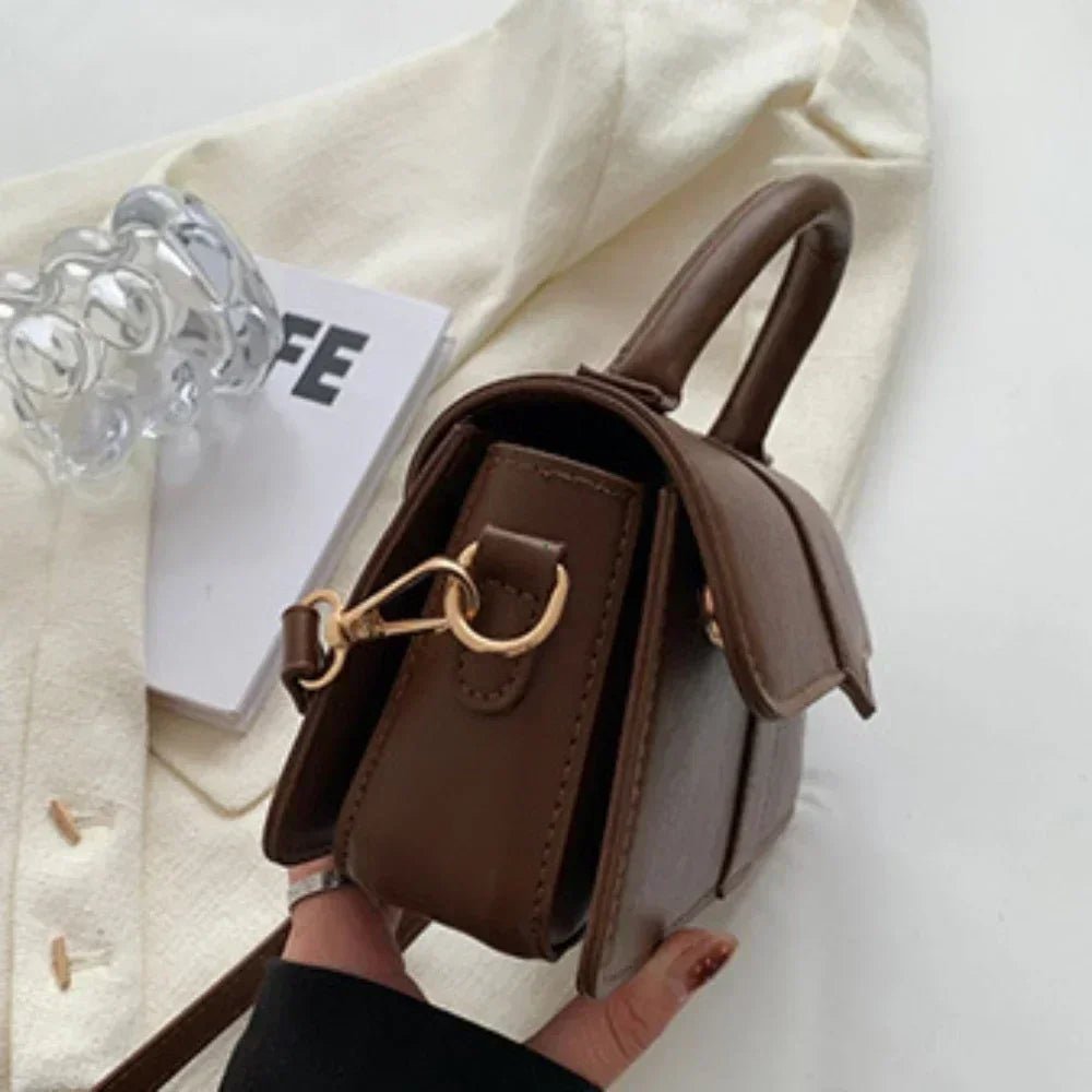 Sac Bandoulière Vintage Carré Cuir PU - Sacoche Sous Les Bras Femme - FoytiShop