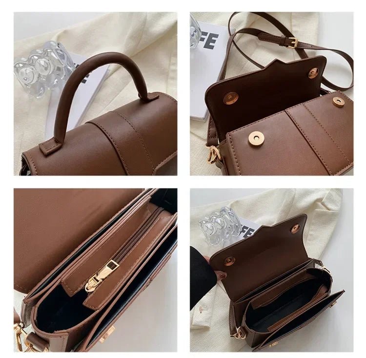 Sac Bandoulière Vintage Carré Cuir PU - Sacoche Sous Les Bras Femme - FoytiShop