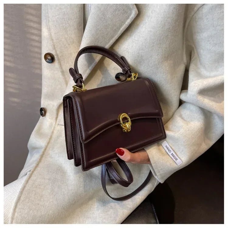 Sac Bandoulière Vintage Carré Cuir PU - Sacoche Sous Les Bras Femme - FoytiShop