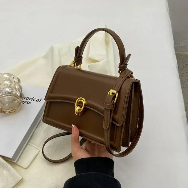 Sac Bandoulière Vintage Carré Cuir PU - Sacoche Sous Les Bras Femme - FoytiShop