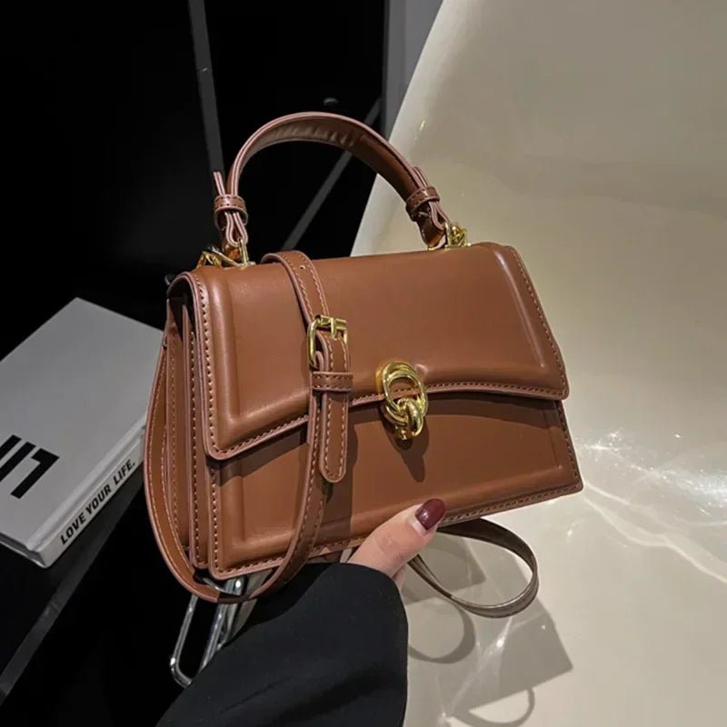 Sac Bandoulière Vintage Carré Cuir PU - Sacoche Sous Les Bras Femme - FoytiShop