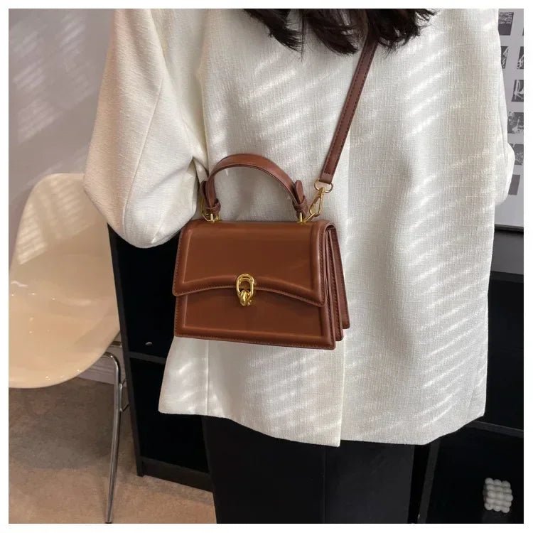 Sac Bandoulière Vintage Carré Cuir PU - Sacoche Sous Les Bras Femme - FoytiShop