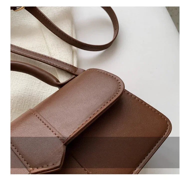 Sac Bandoulière Vintage Carré Cuir PU - Sacoche Sous Les Bras Femme - FoytiShop