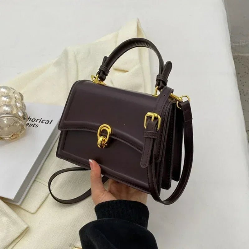 Sac Bandoulière Vintage Carré Cuir PU - Sacoche Sous Les Bras Femme - FoytiShop